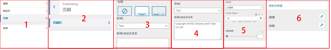 astra主题页脚设置