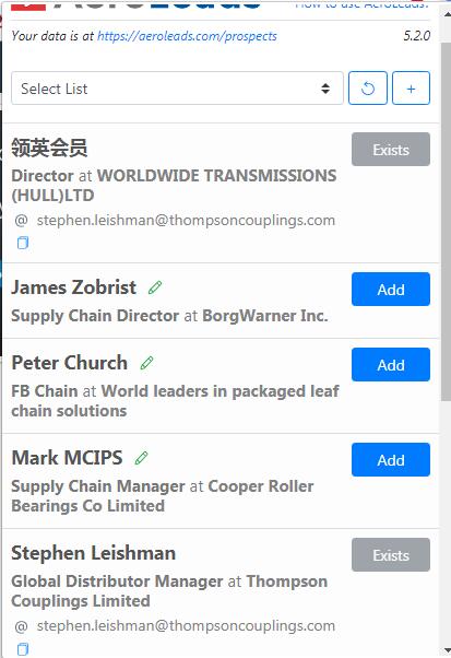 aeroleads工具对领英客户的开发结果