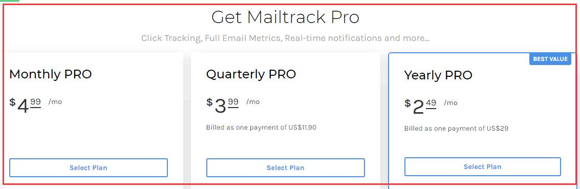 mailtrack邮件追踪管理软件价格表