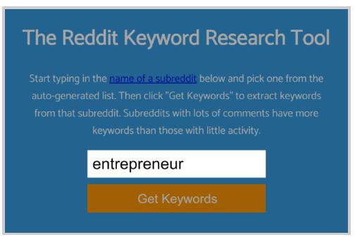 reddit关键词搜索工具
