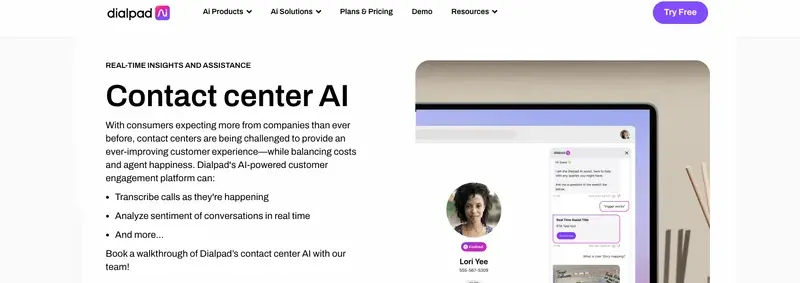 Dialpad Contact Center AI